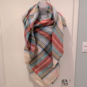 Plaid Blanket Scarf